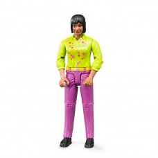 Фигурка женщины Bruder, фиолетовые джинсы, лаймовая рубашка 60-403