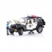 Полицейский внедорожник Bruder, Jeep Wrangler, с светозвуковым модулем и фигуркой