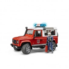 Пожарная машина Bruder внедорожник Land Rover Defender, с фигуркой пожарного 02-596
