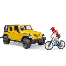 Внедорожник Bruder Jeep Wrangler Rubicon с горным велосипедом и фигуркой 02-543