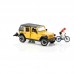 Jeep Wrangler Rubicon Unlimited, с горным велосипедом Bruder и фигуркой человека